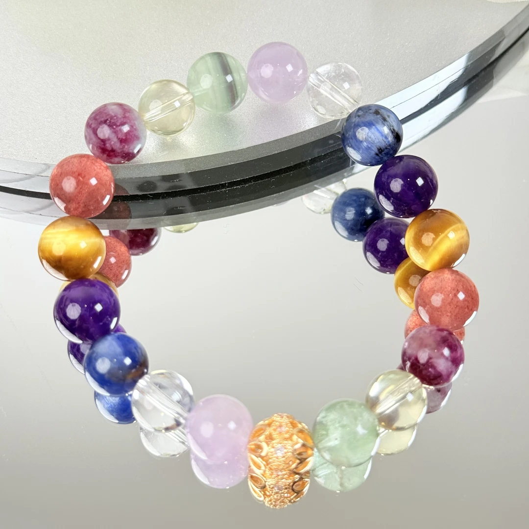 【不要发脾气2.0】紫水白水萤石等手串10mm面小仙多样性发其一