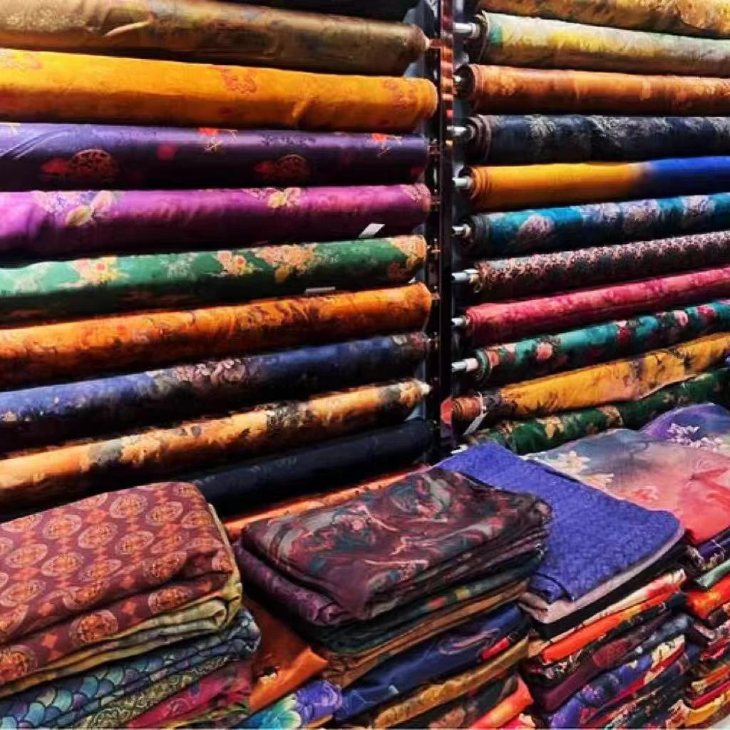 高档织锦缎香云纱桑蚕丝真丝中国风旗袍连衣裙