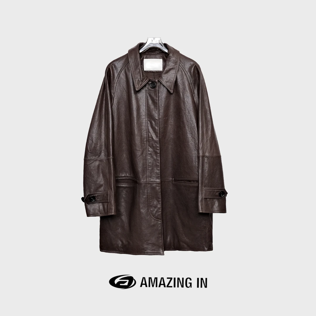 AMAZING IN 秋冬高定复古植鞣羊皮外套女A231107-YG623P0018
