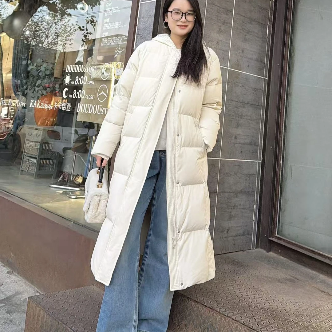 宇姐精选 Y776  新国标90白鸭绒立领长款过膝加厚冬季保暖