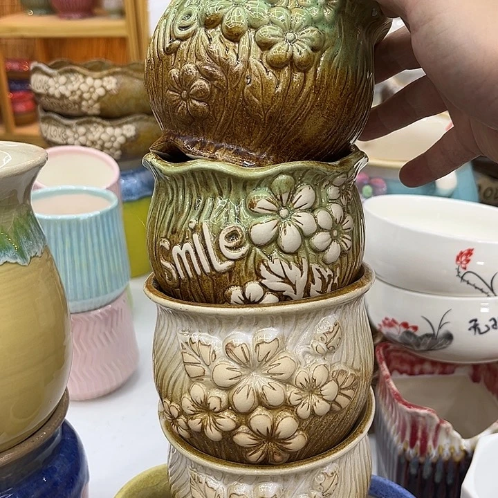 多肉植物陶瓷花盆9.99包邮