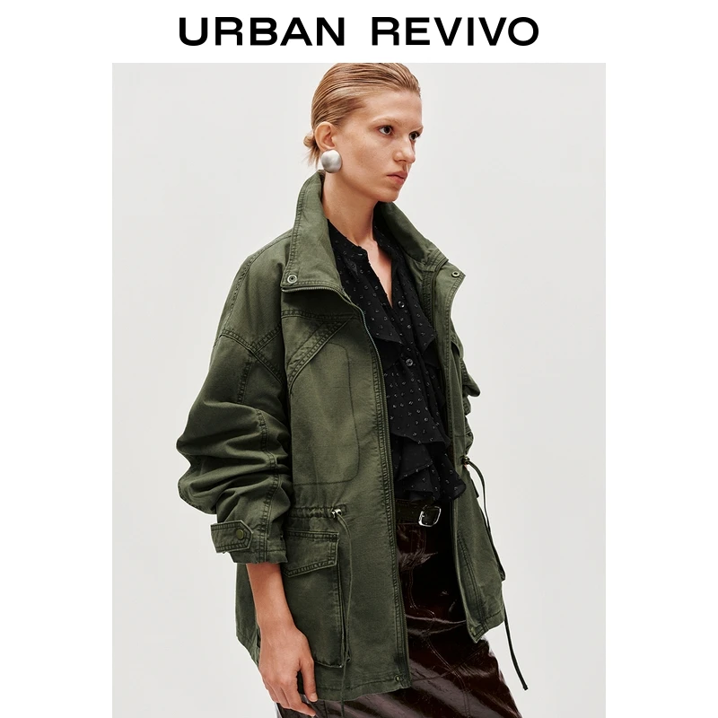 【秀场同款】UR2025秋季新款女装设计感系带休闲外套UWJ850089