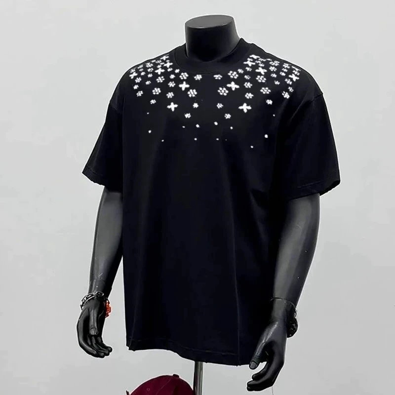 230克重磅纯棉短袖T恤夏季时尚美式高质量透气休闲百搭小圆领短袖