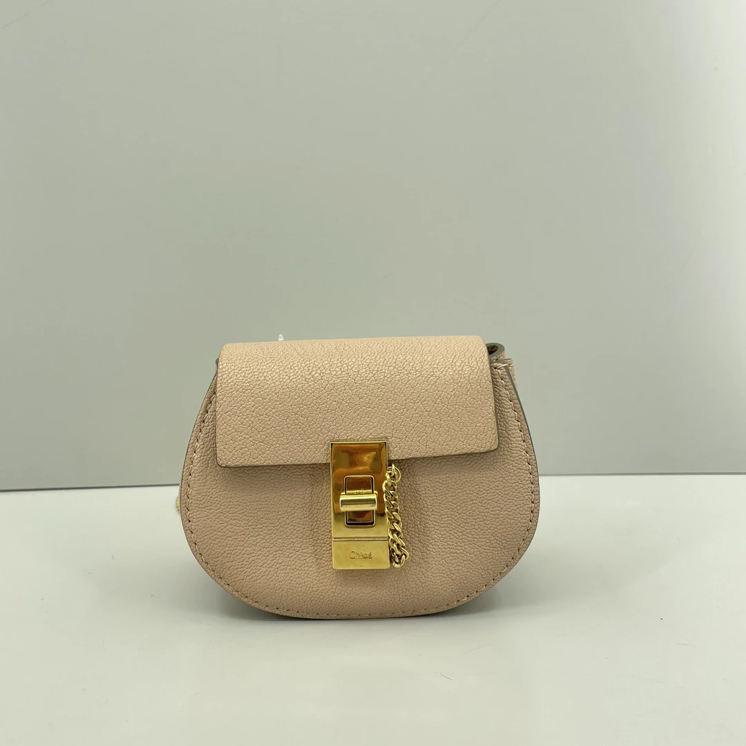 95新 Chloe/蔻依 媚姐/肉粉色迷你小猪链条包13x10x5cmG072410