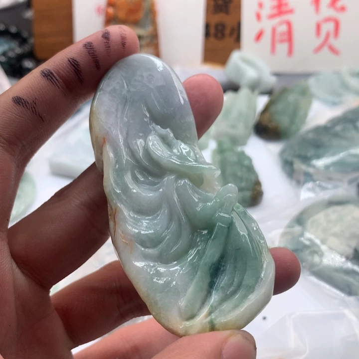 翡翠未镶嵌颈饰保真天然a货翡翠