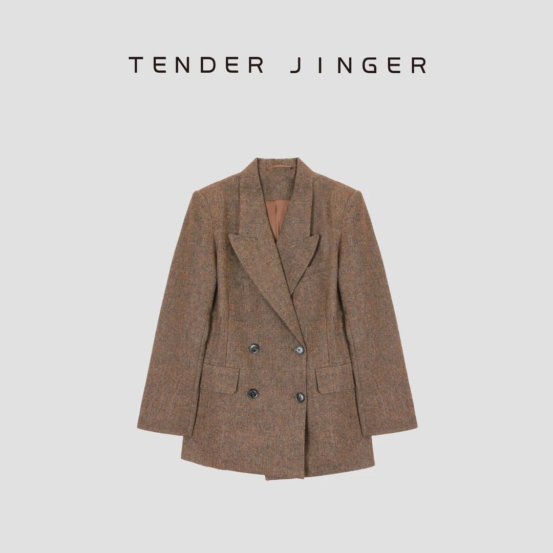 Tender Jinger花纱羊毛蕾丝领腰带西装套装(分开拍)T53YLL41353