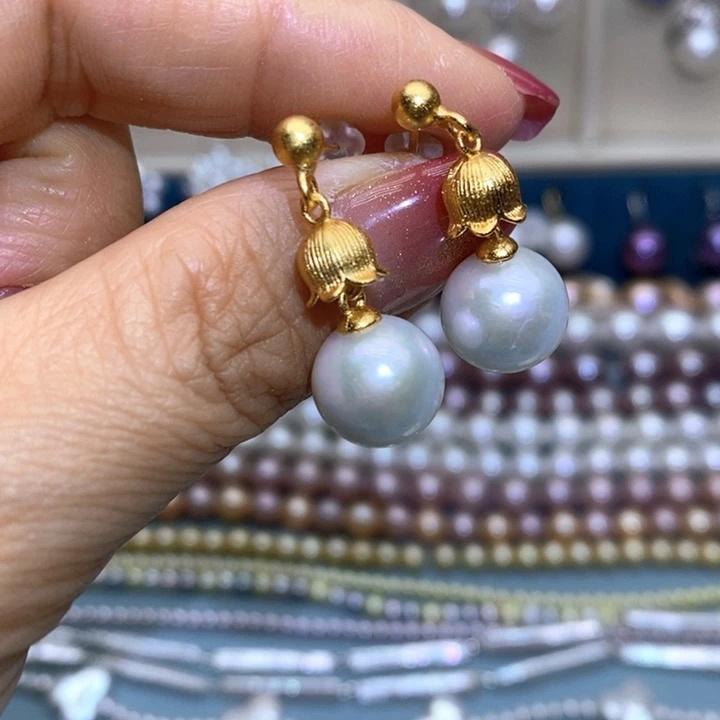 珠宝首饰淡水珍珠银S925镶嵌