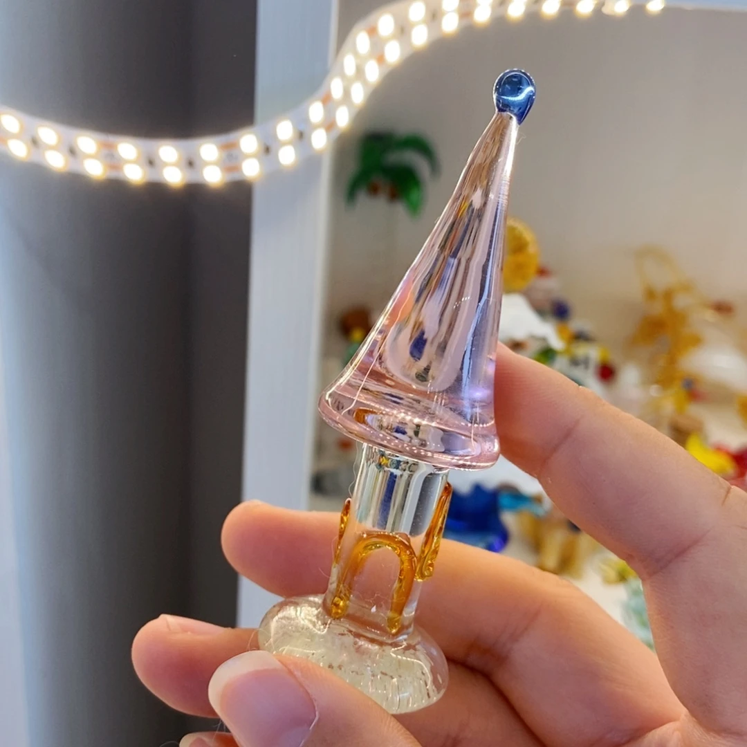 琉璃手工艺品粉色