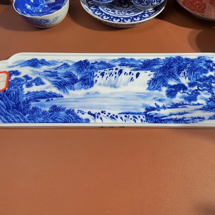 冬****青花手工手绘山水
