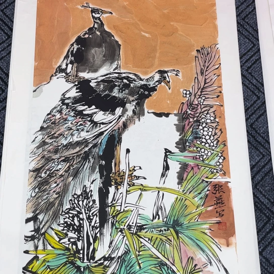 国画张燕老师三尺花鸟琪