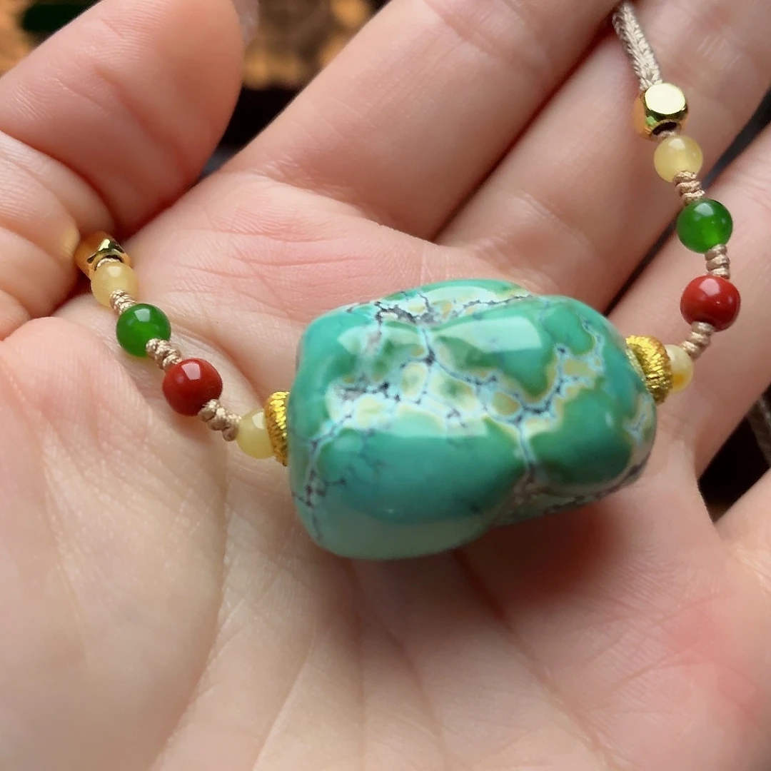 未镶嵌绿松石珠宝奇石转***刻