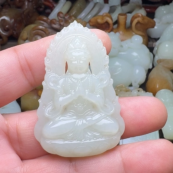 和田玉未镶嵌挂件