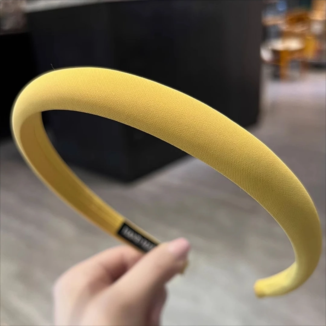 纯色显白发捆高颅顶发箍女海绵头箍百搭细款压发洗脸发夹新发饰