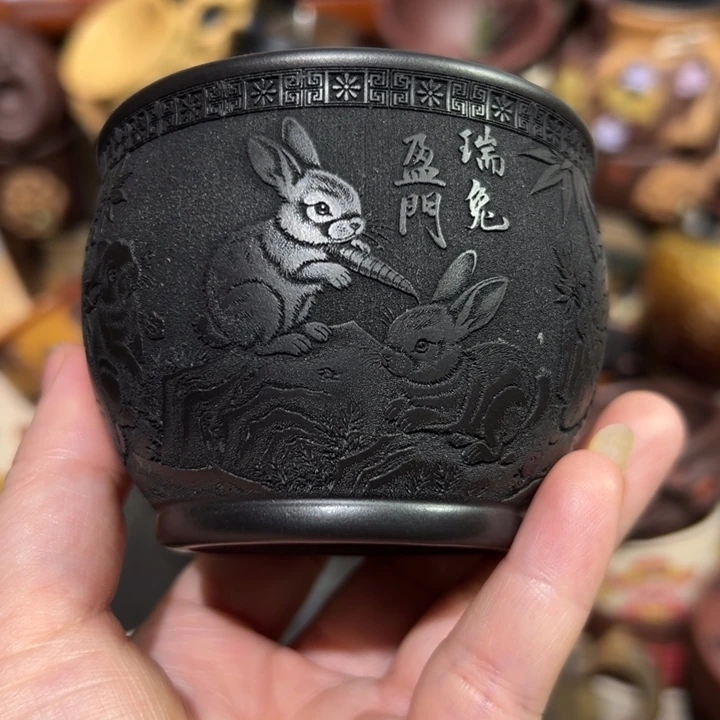 紫砂茶杯宜兴紫砂主人杯