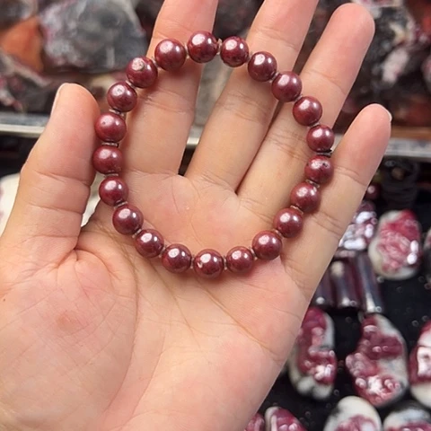 天然辰砂天然原矿朱砂手串