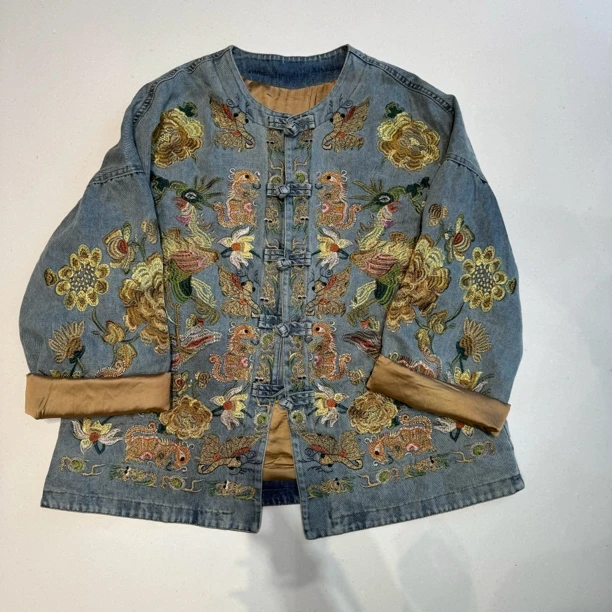 50071《金凤》新中式百搭早秋新款重工刺绣外套