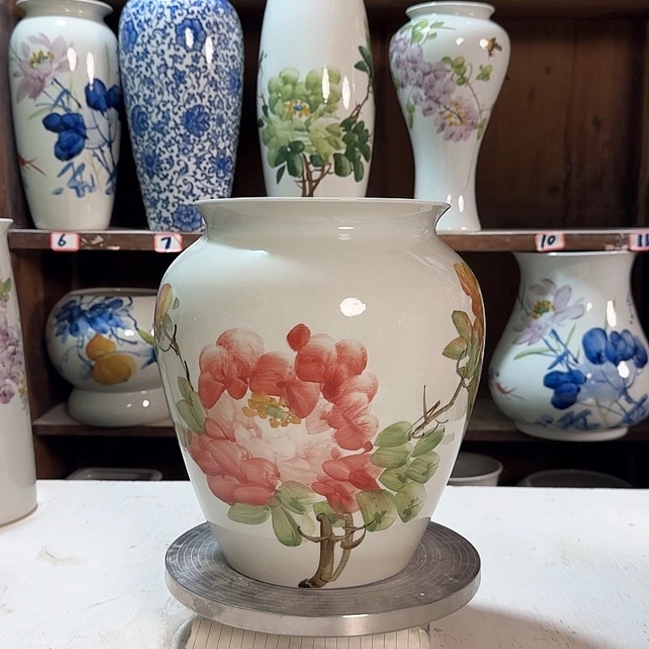 瓶高26口18.5牡丹 新款陶瓷