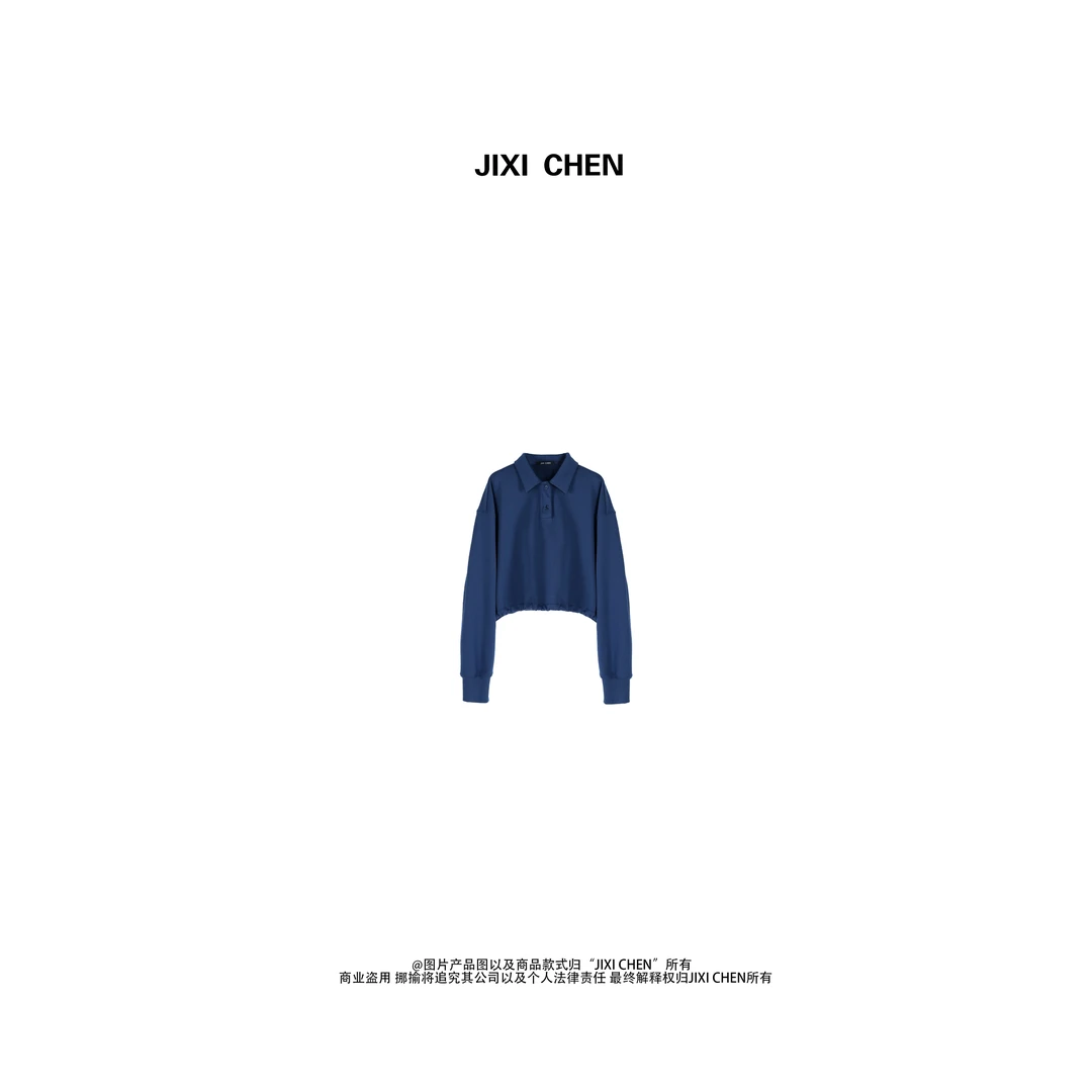 【JIXI CHEN】设计师款女装休闲时尚翻领长袖卫衣MC-8252344