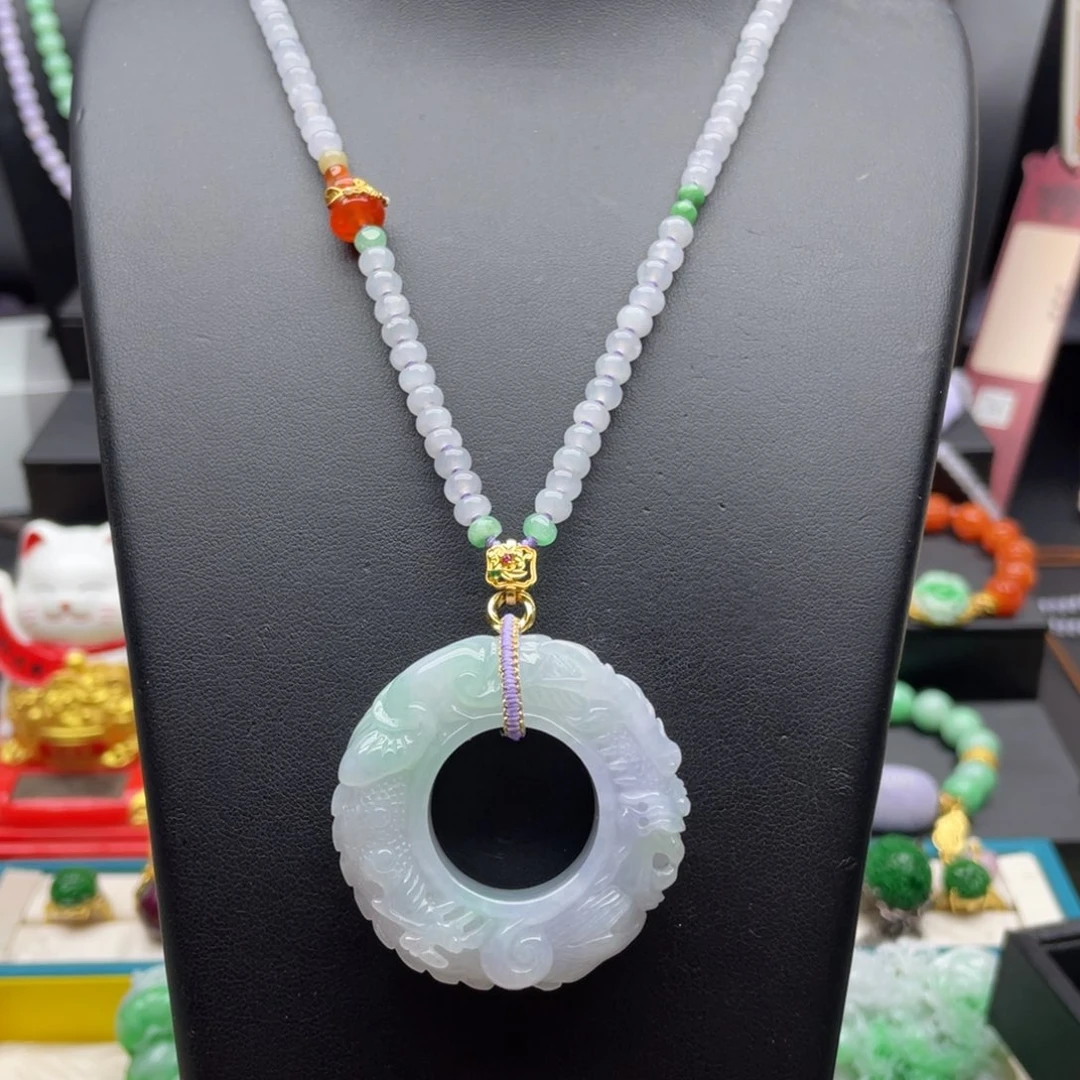 翡翠未镶嵌颈饰翡翠龙扣