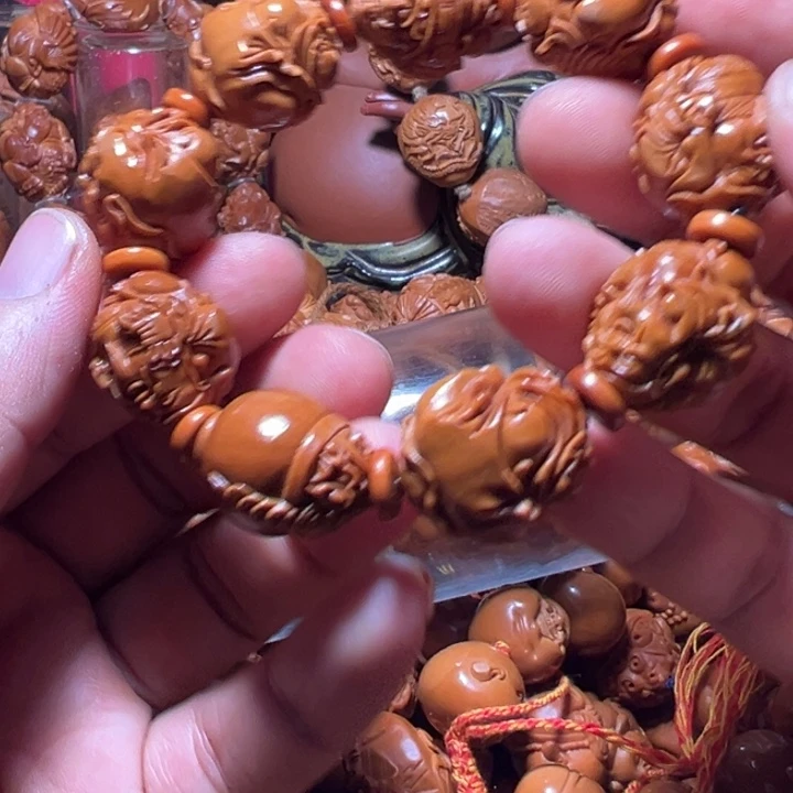 名***行橄榄核手串/手链2.0财神泛油短圆