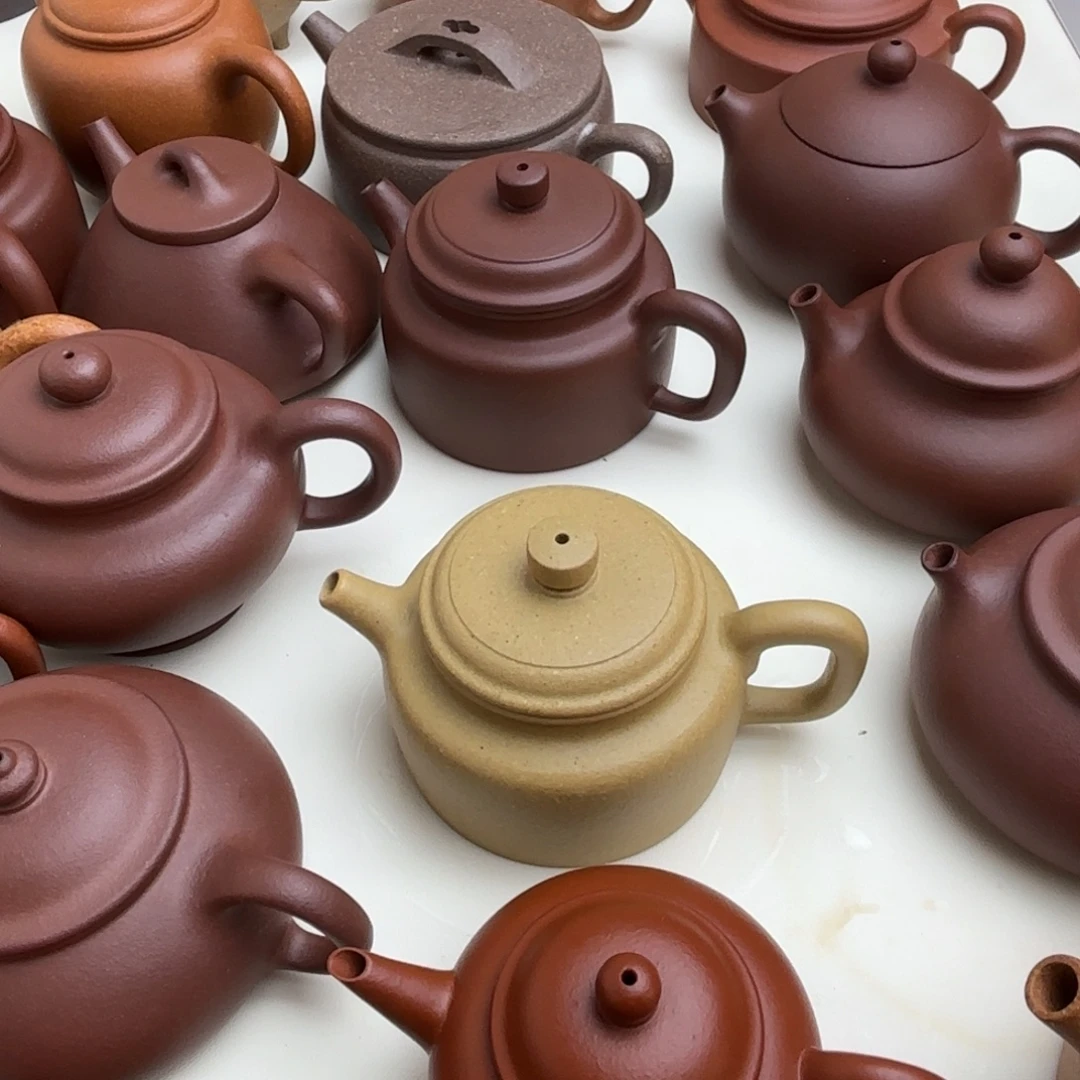 茶壶紫砂梨皮绿泥130cc瑕疵