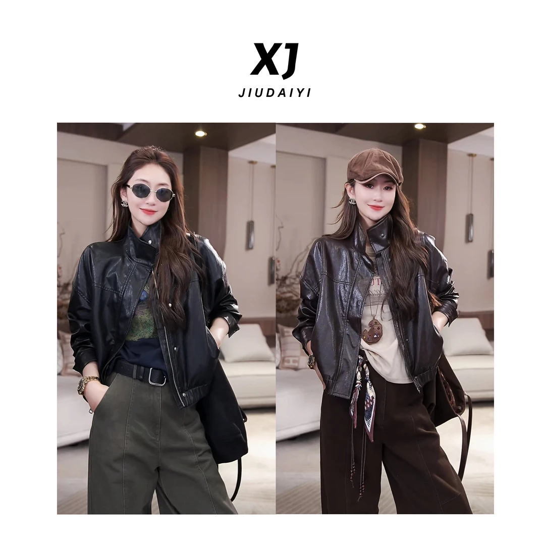 玖黛衣【风起伦敦】新款百搭显瘦时尚高级感短外套 WTJ44078