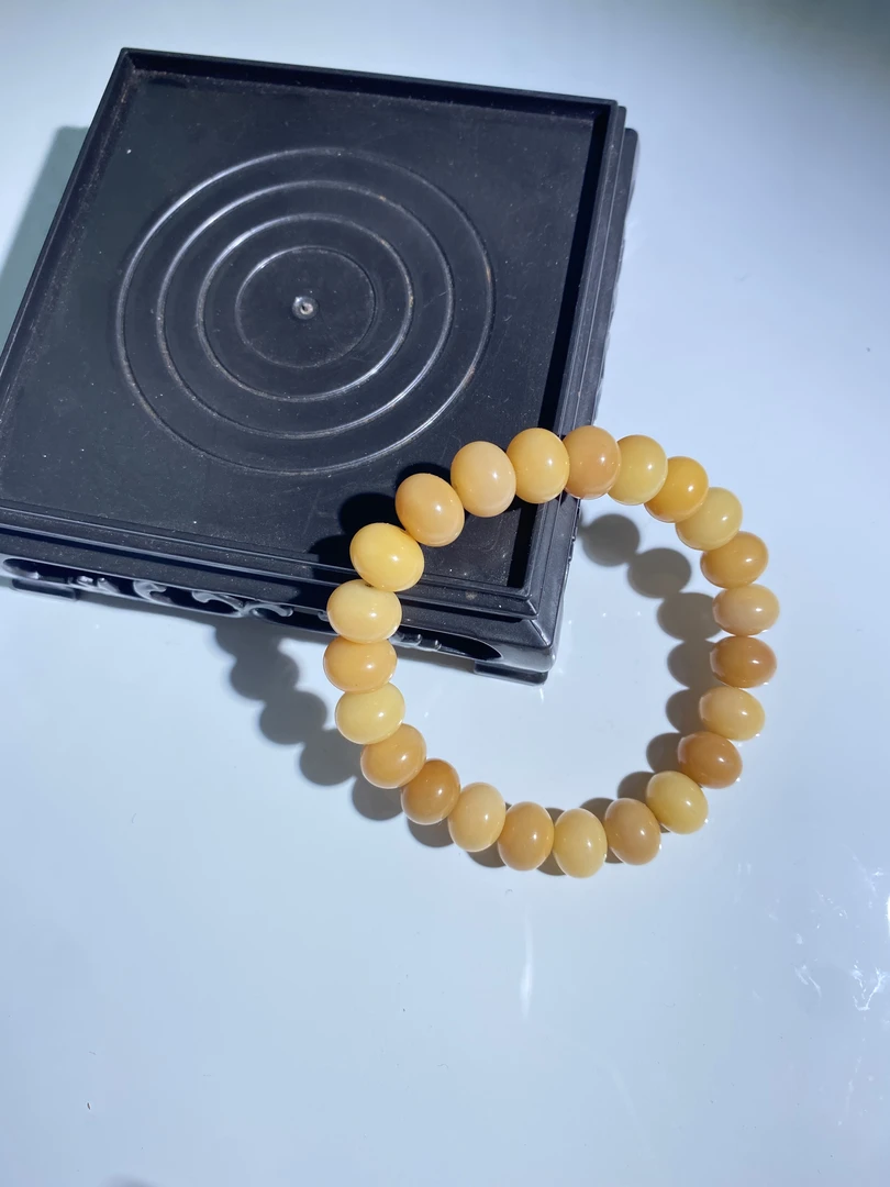 米黄菩提单圈 9*10 算盘珠PT35622