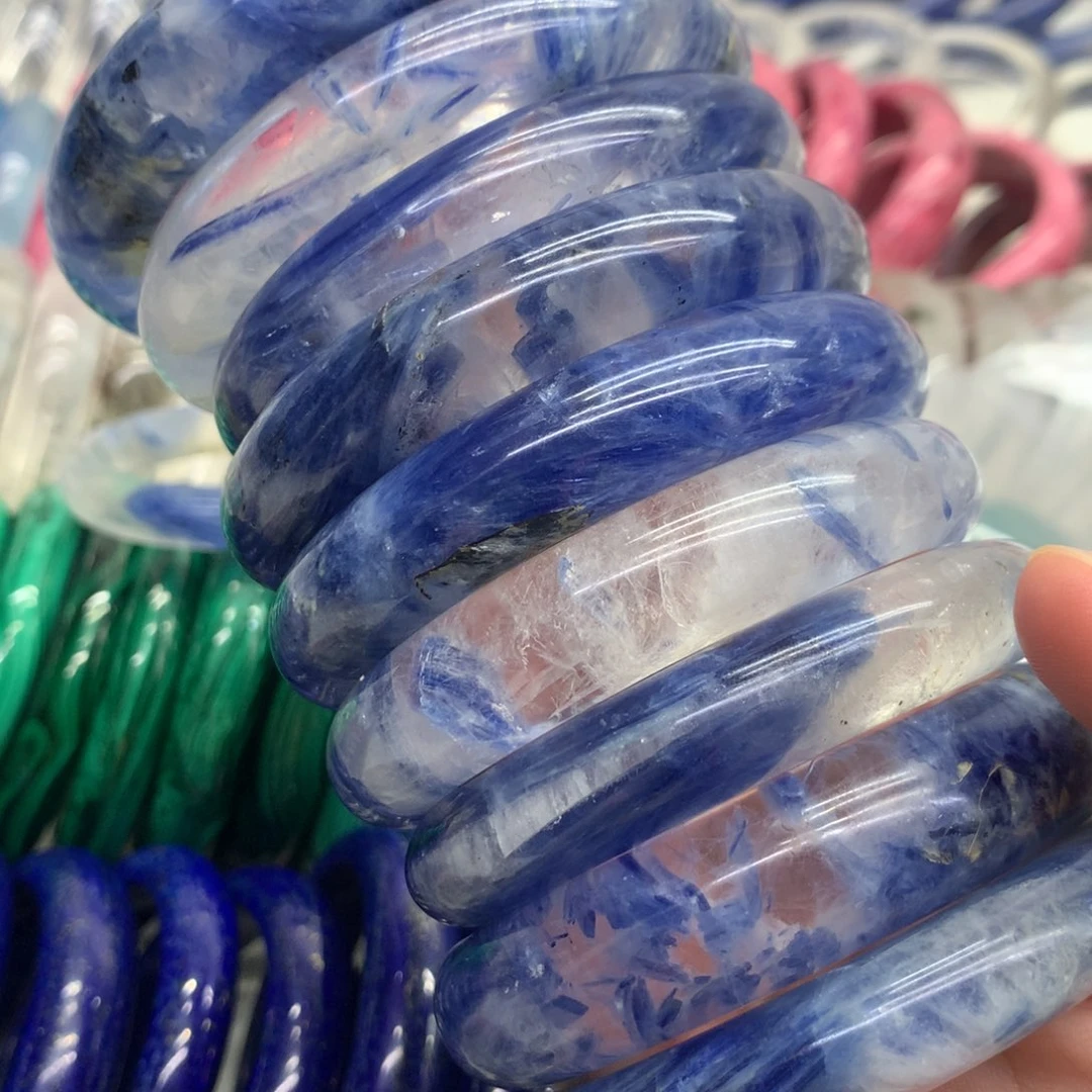 美***汇水晶手镯未镶嵌蓝晶石