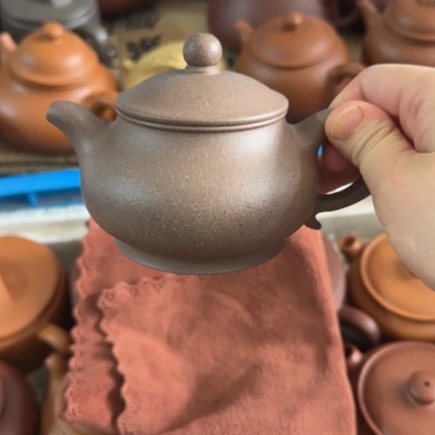 紫砂茶壶蟹壳青料220cc