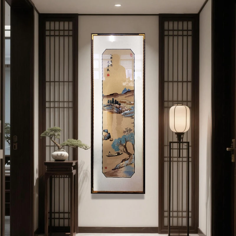【苏绣坊】高端苏绣装饰中式玄关背景玄关挂画2025最新家居饰品壁画