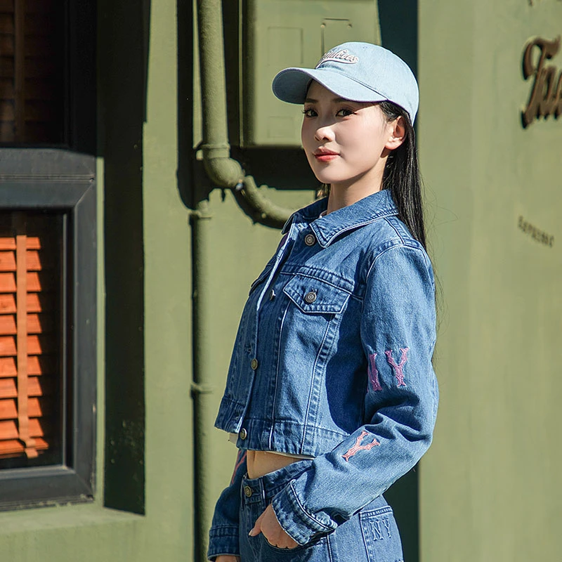 【新丹宁主义】MLB牛仔外套女装明星同款25年夏季新款休闲服