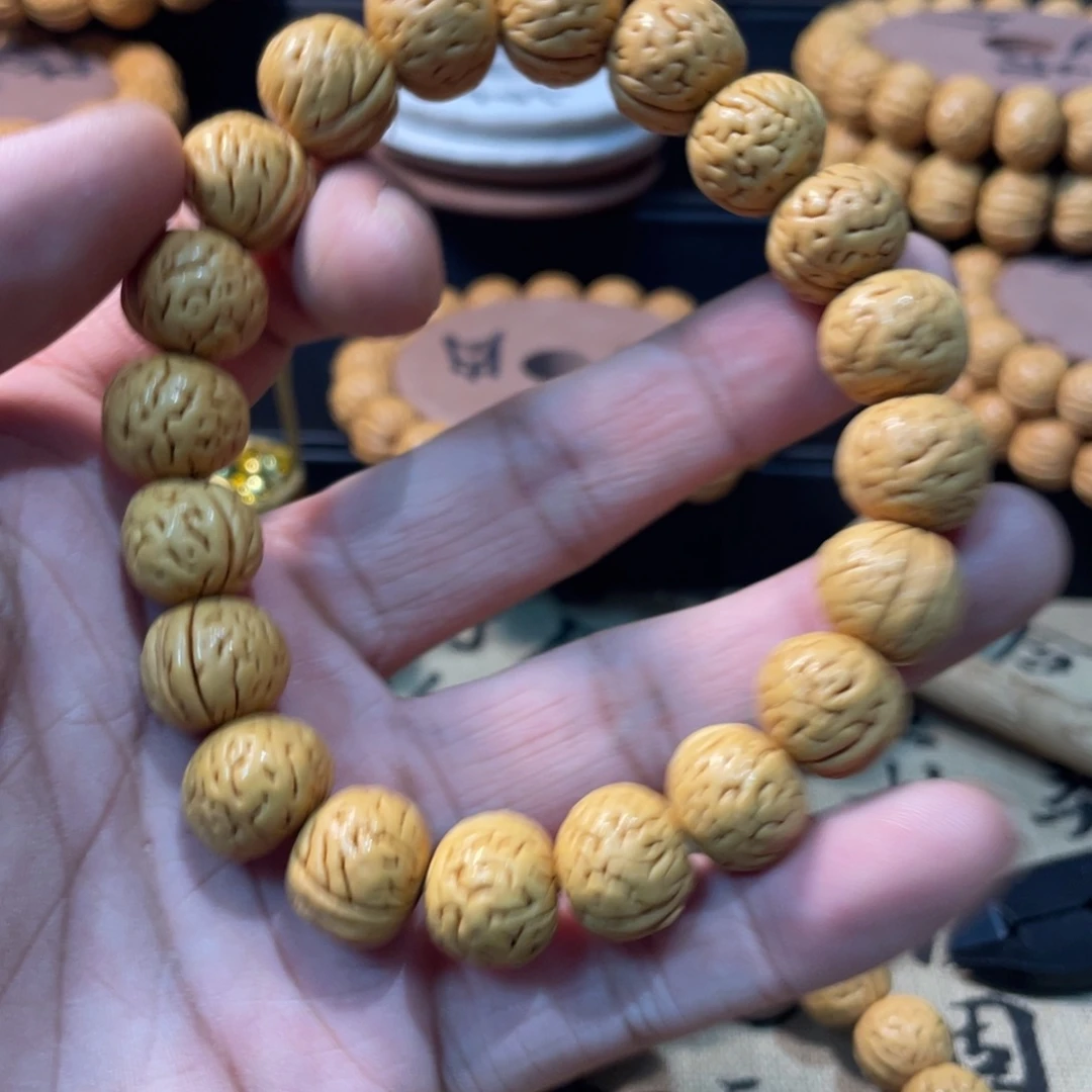 鱼***七桃核手串野生手串