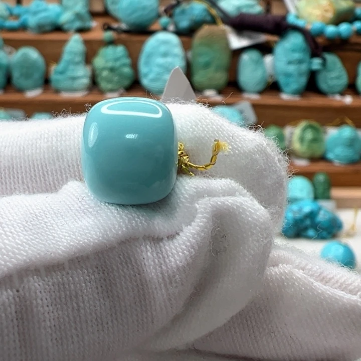 绿松石未镶嵌老型珠11.1mm