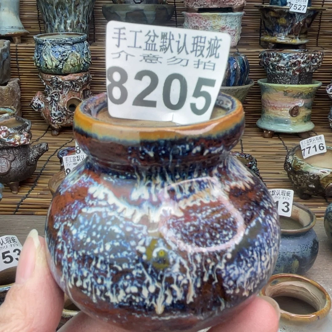 手工花盆默认瑕疵完美者勿拍