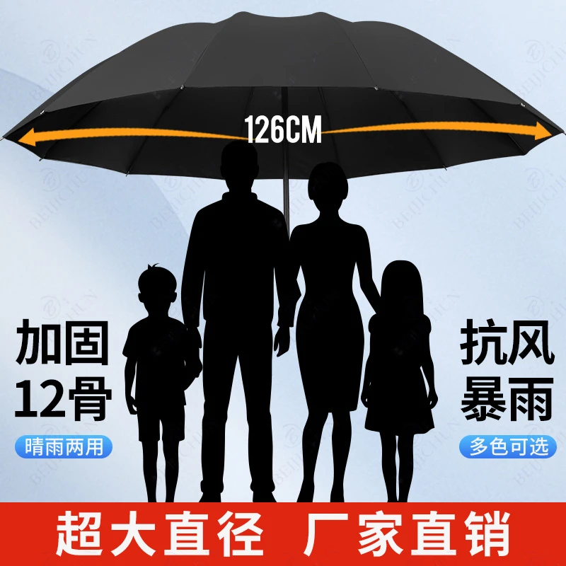 新款超大骨加厚暴雨学生户外加固高质量雨伞防特大暴雨伞