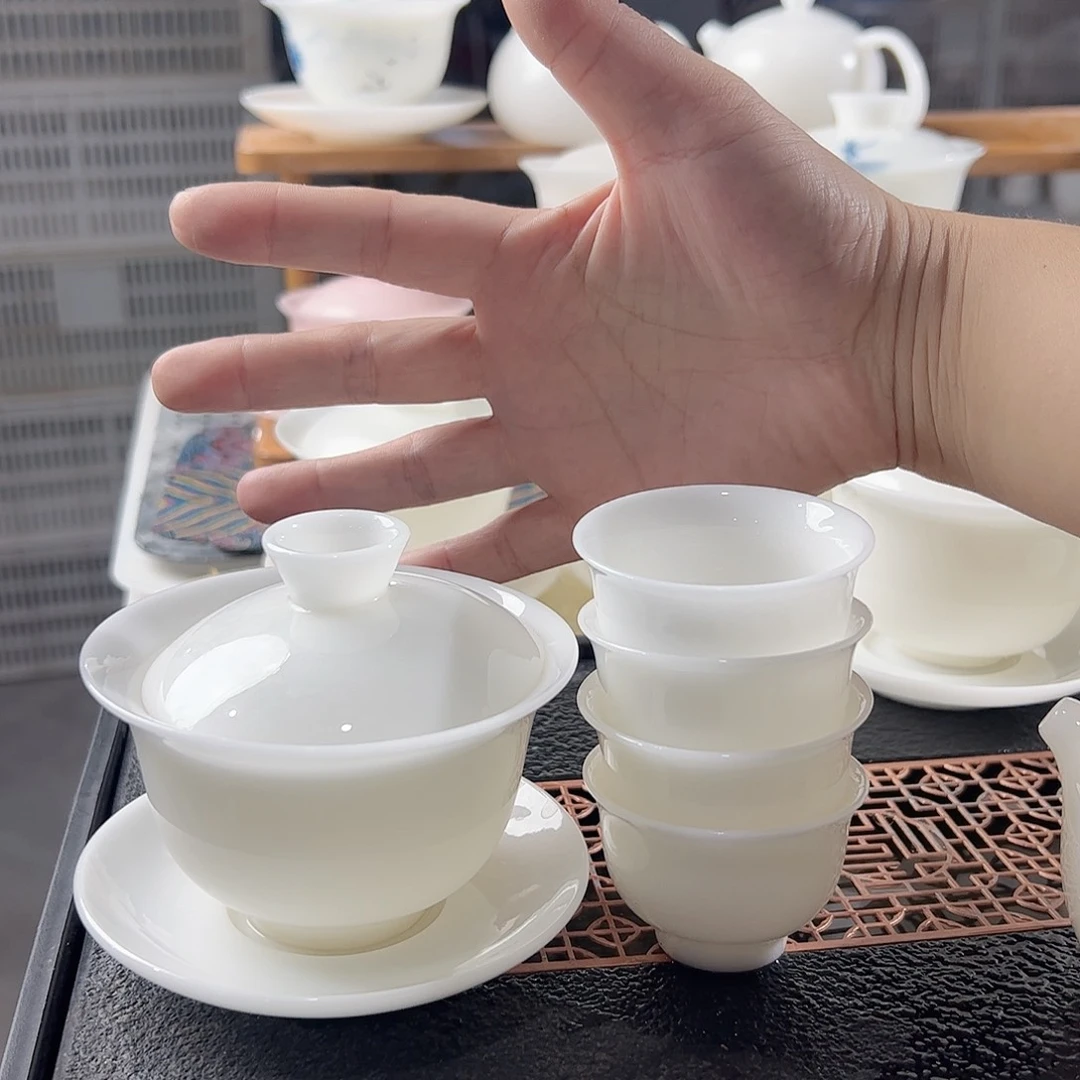 罗***鑫璞玉陶瓷盖碗160ml+4个小铃铛杯