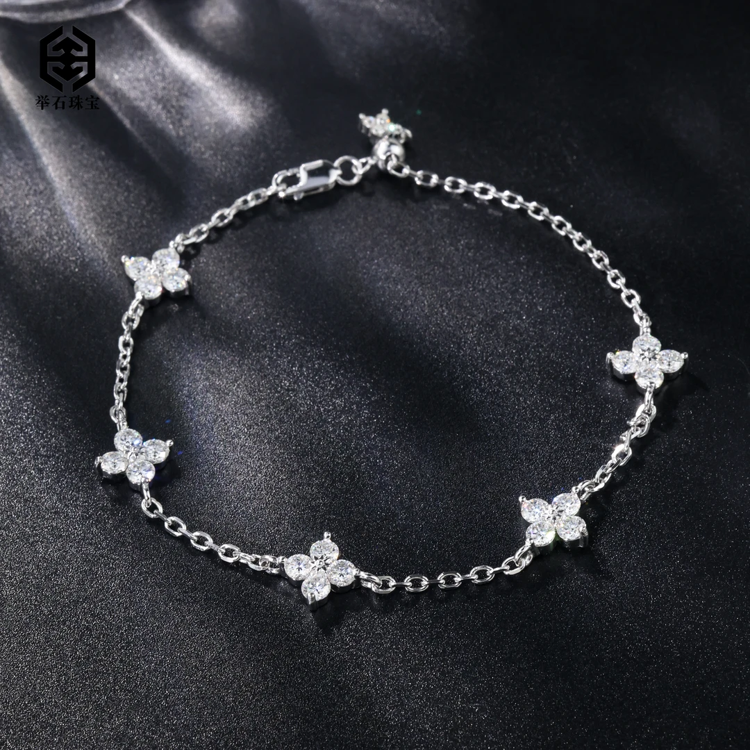 925银莫桑石银制品 T0709-9819-1640莫桑钻手链（一件/多样性发）I