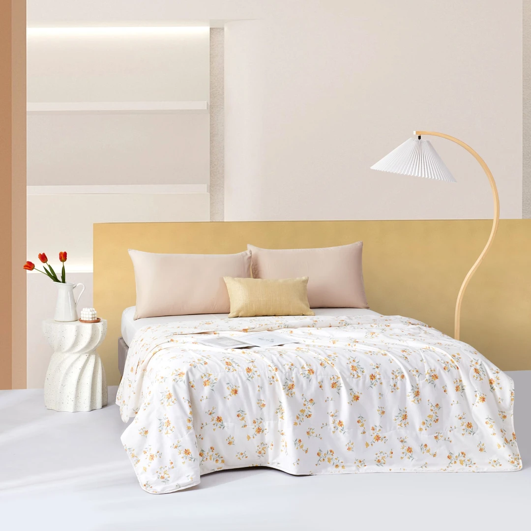 【恐龙推荐】全棉蚕丝夏被 夏凉被 贴身透气 可水洗 可机洗多色可选