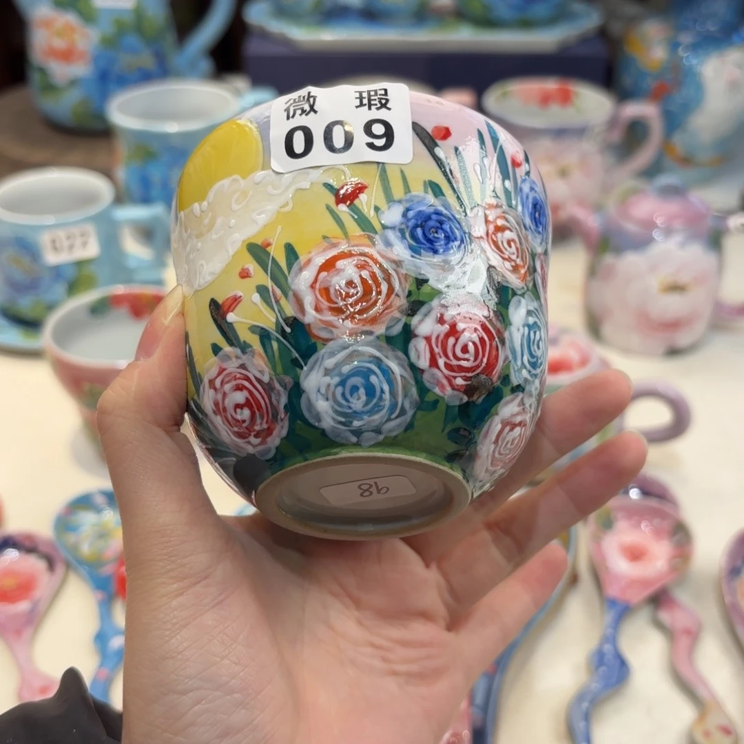 景德镇手绘高温釉下彩陶瓷茶具