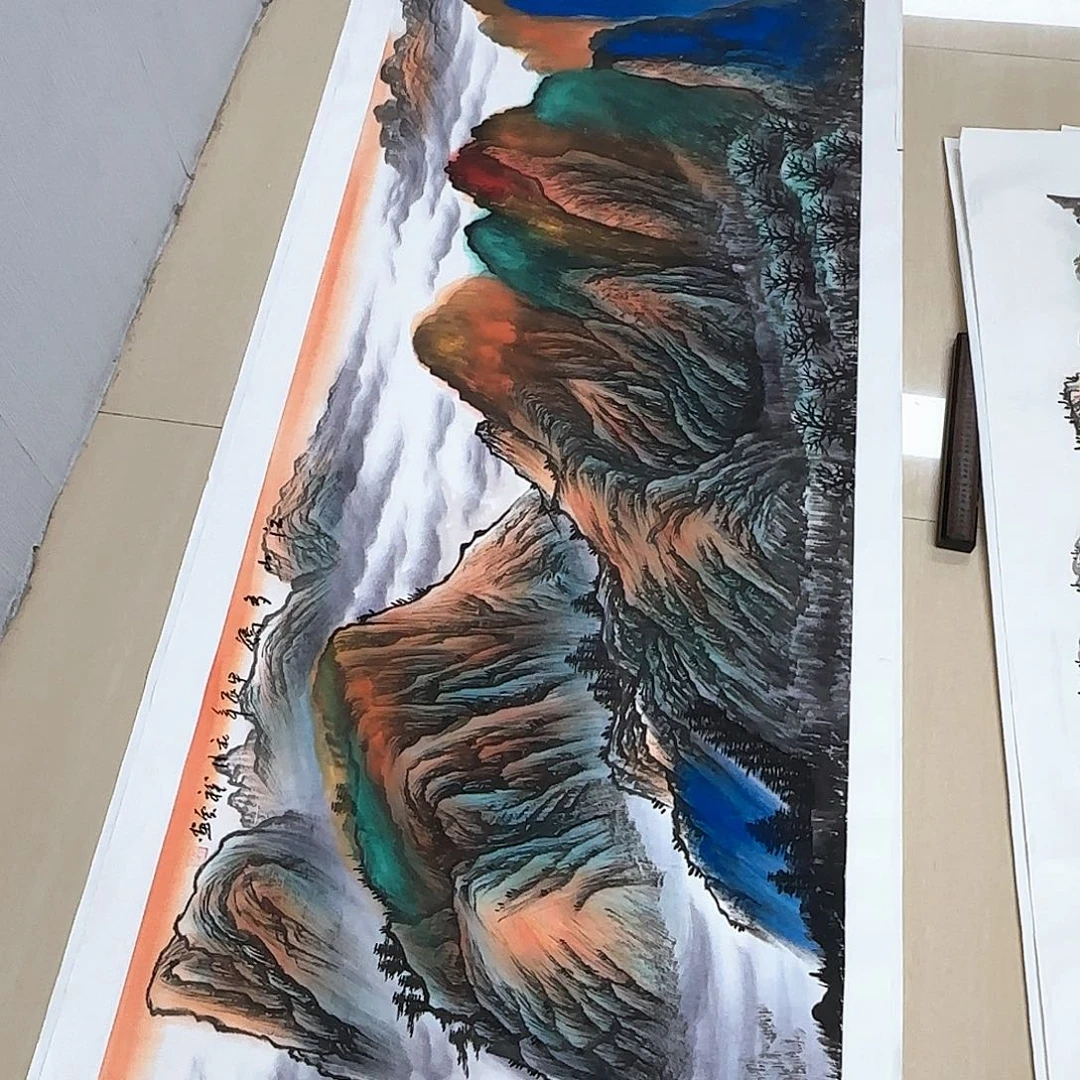 国画国画作品多次