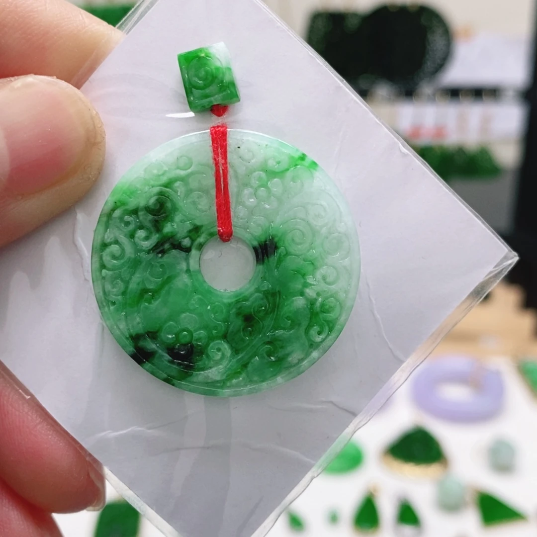 翡翠未镶嵌耳饰挂件