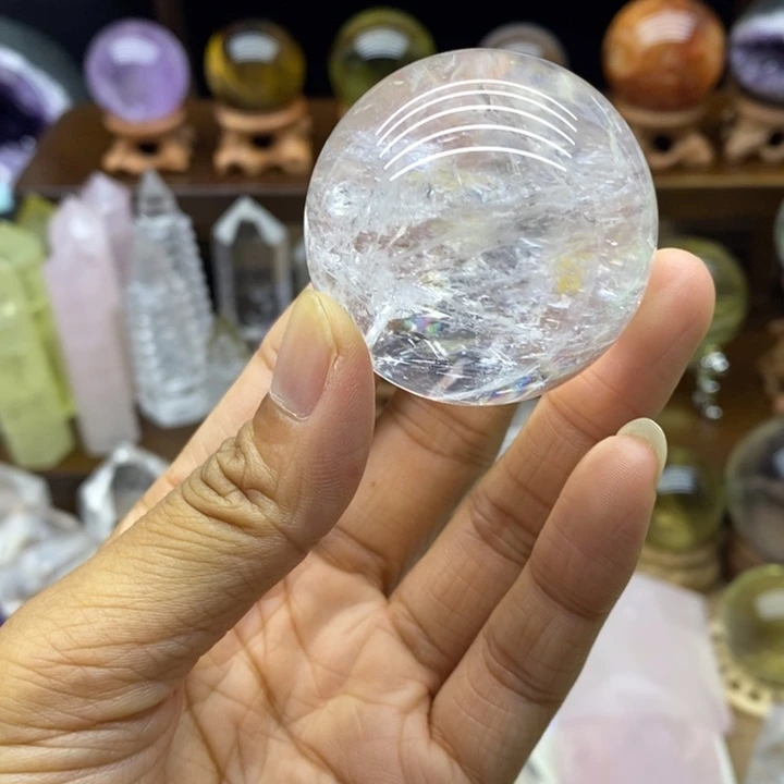 未镶嵌摆件水晶天然白水晶球