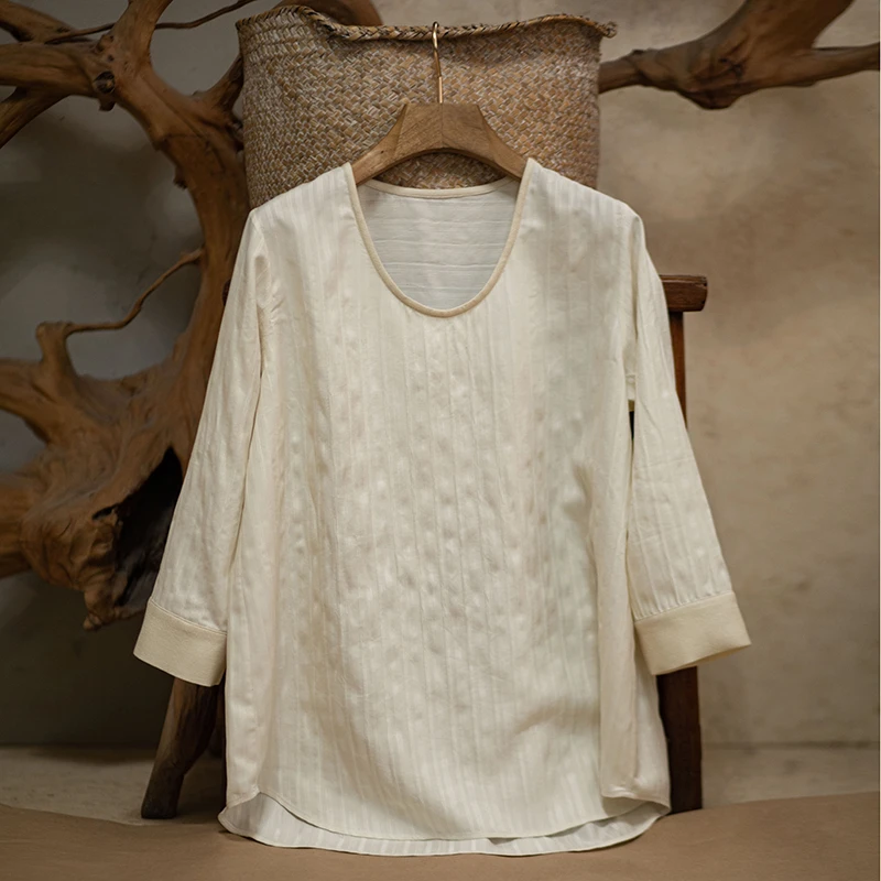 youyuansu/幽元素原创女装文艺休闲宽松圆领上衣