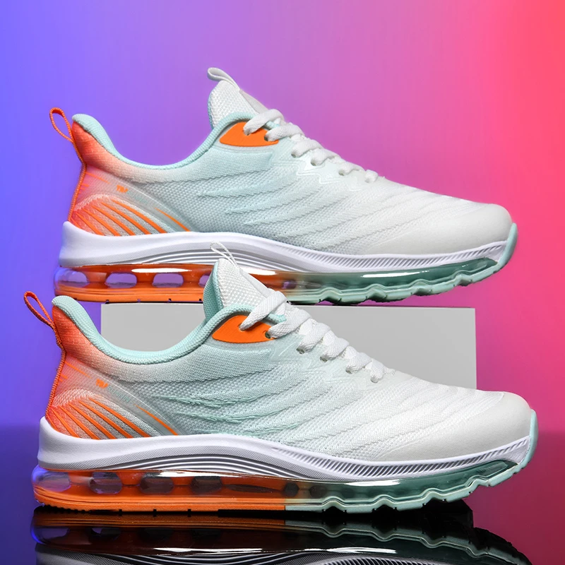 减震跑步鞋舒适鞋子缓震情侣男鞋男士运动鞋运动跑鞋时尚网面透气