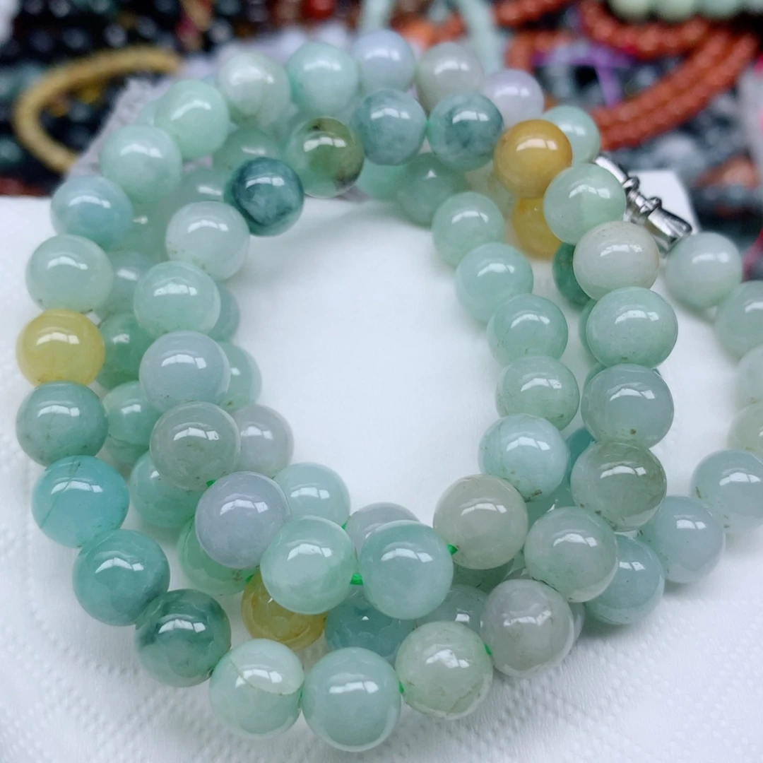 翡翠未镶嵌颈饰珠子翡翠