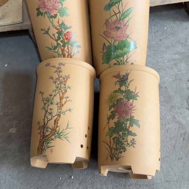紫砂紫砂花盆破损补发高度22口径14四只