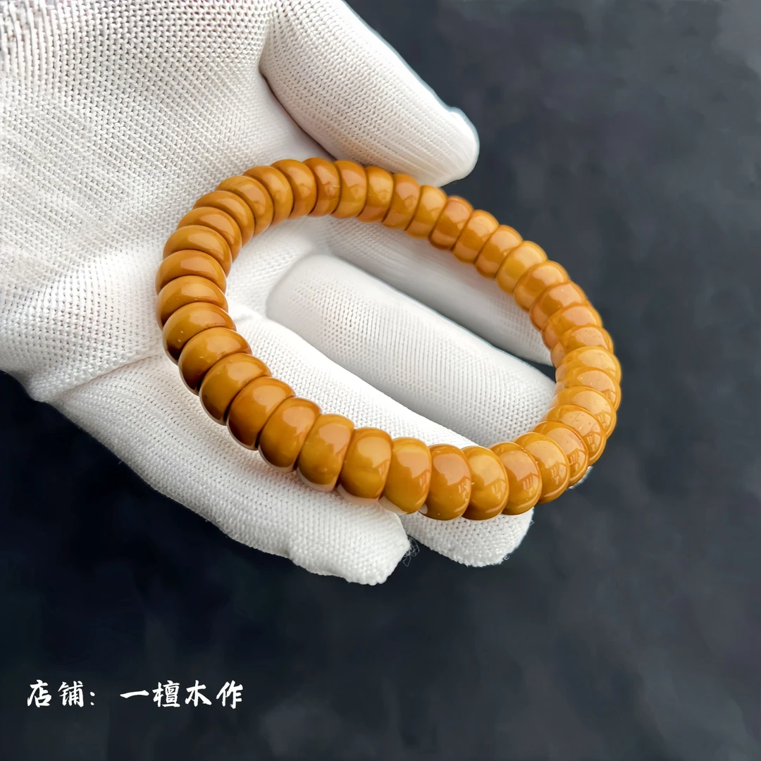 【新品】1.2A+紫金鼠菩提精工雕刻金饭碗大肠绕指柔男女款文玩手串