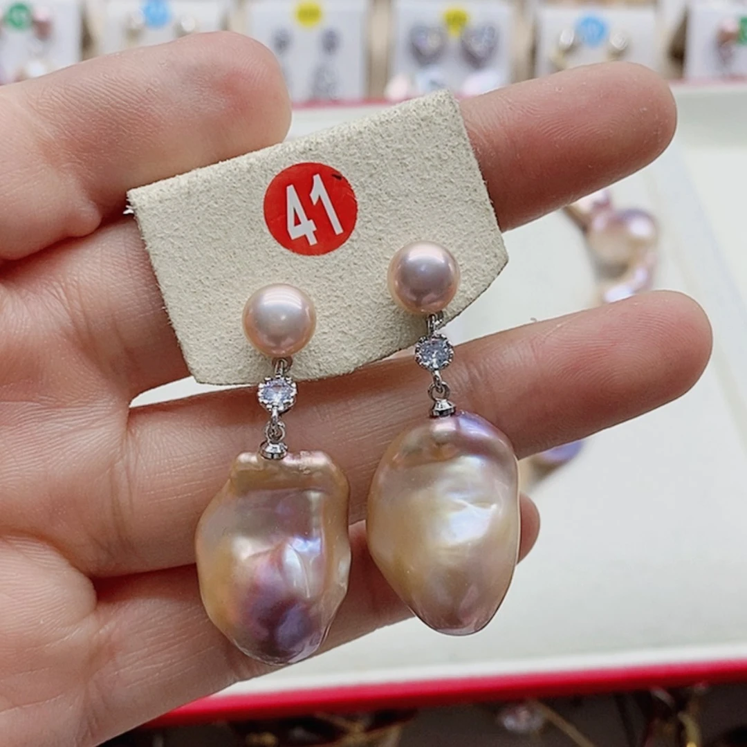 【闪购商品】淡水珍珠耳饰银S925镶嵌