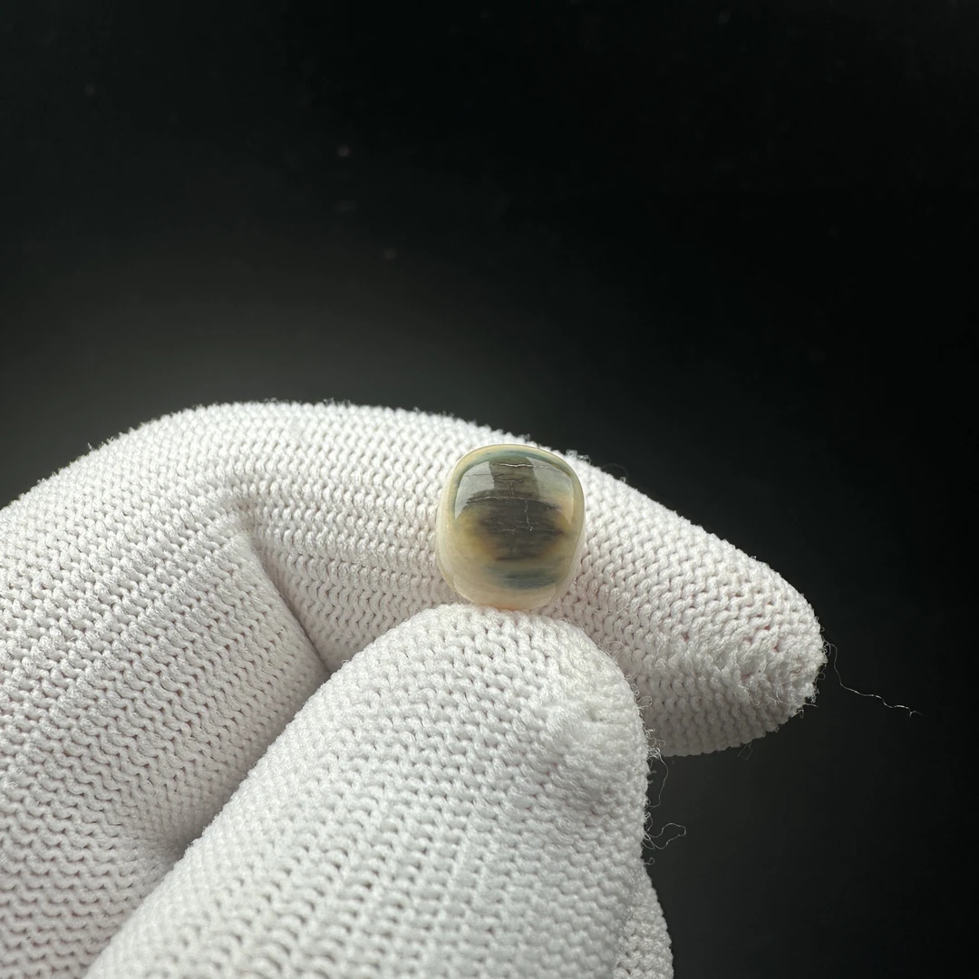 D8775天然猛犸牙 蓝眼睛桶珠10*8.9mm支持鉴定 假一罚四