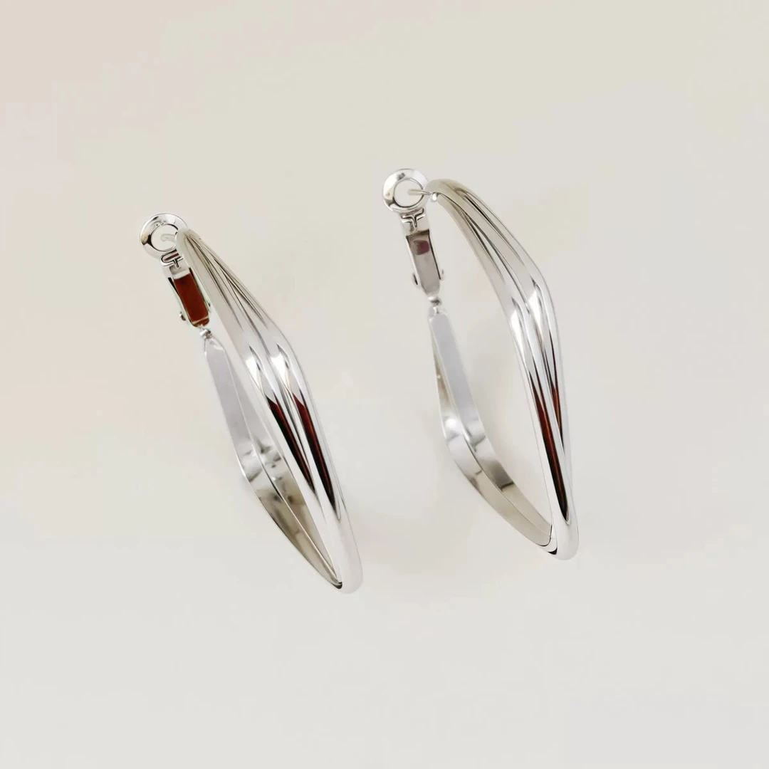 925银耳饰 瑞丽风女日韩几何金色欧美风耳环简约素款饰品欧美